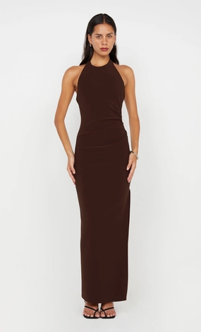 Street Vibe Grace Vibe ASTA MAXI DRESS - DARK CHOCOLATE