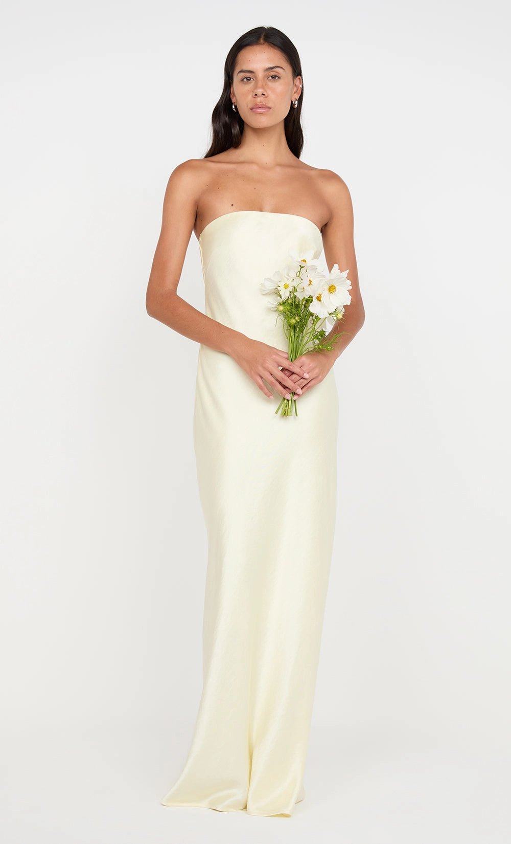 Sweet Mood Minimal Comfort AUSTEN STRAPLESS MAXI DRESS - ICE YELLOW
