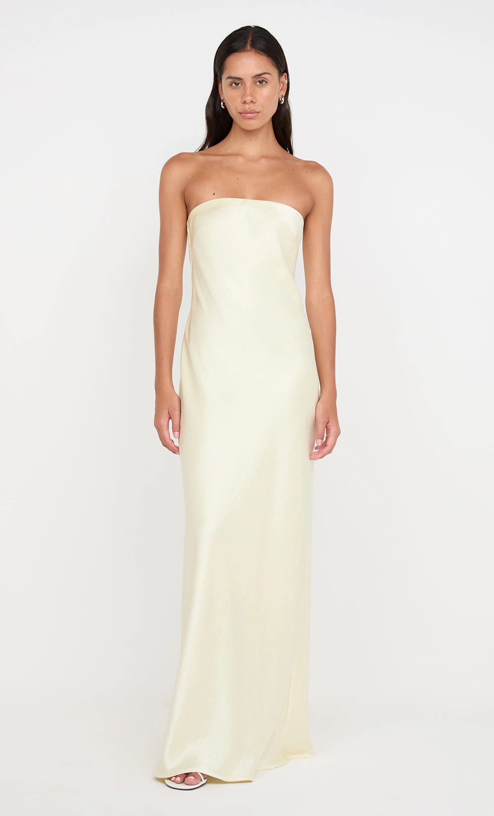 Bold Pattern AUSTEN STRAPLESS MAXI DRESS - ICE YELLOW