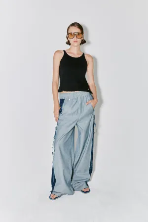 POLLY pants blue denim inside out