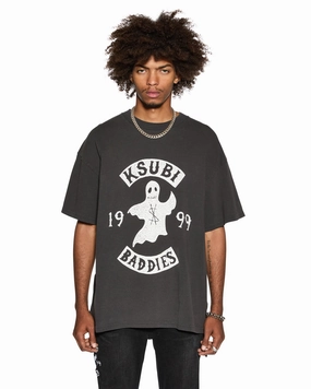 BADDIES EKCESS SS TEE FADED BLACK Recycled Polyester Airflow Ventilation