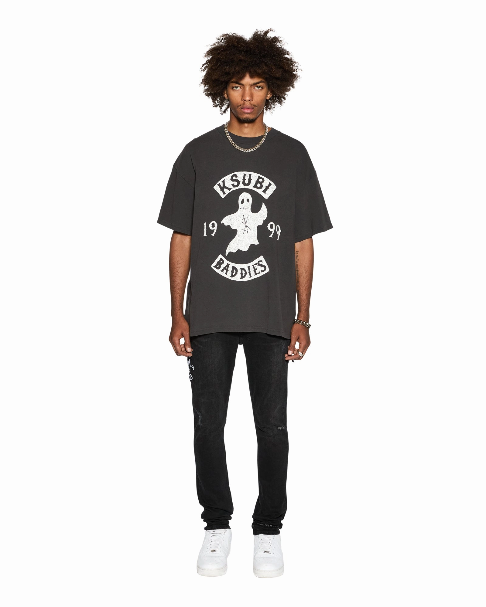 Breathable Comfort Fit BADDIES EKCESS SS TEE FADED BLACK