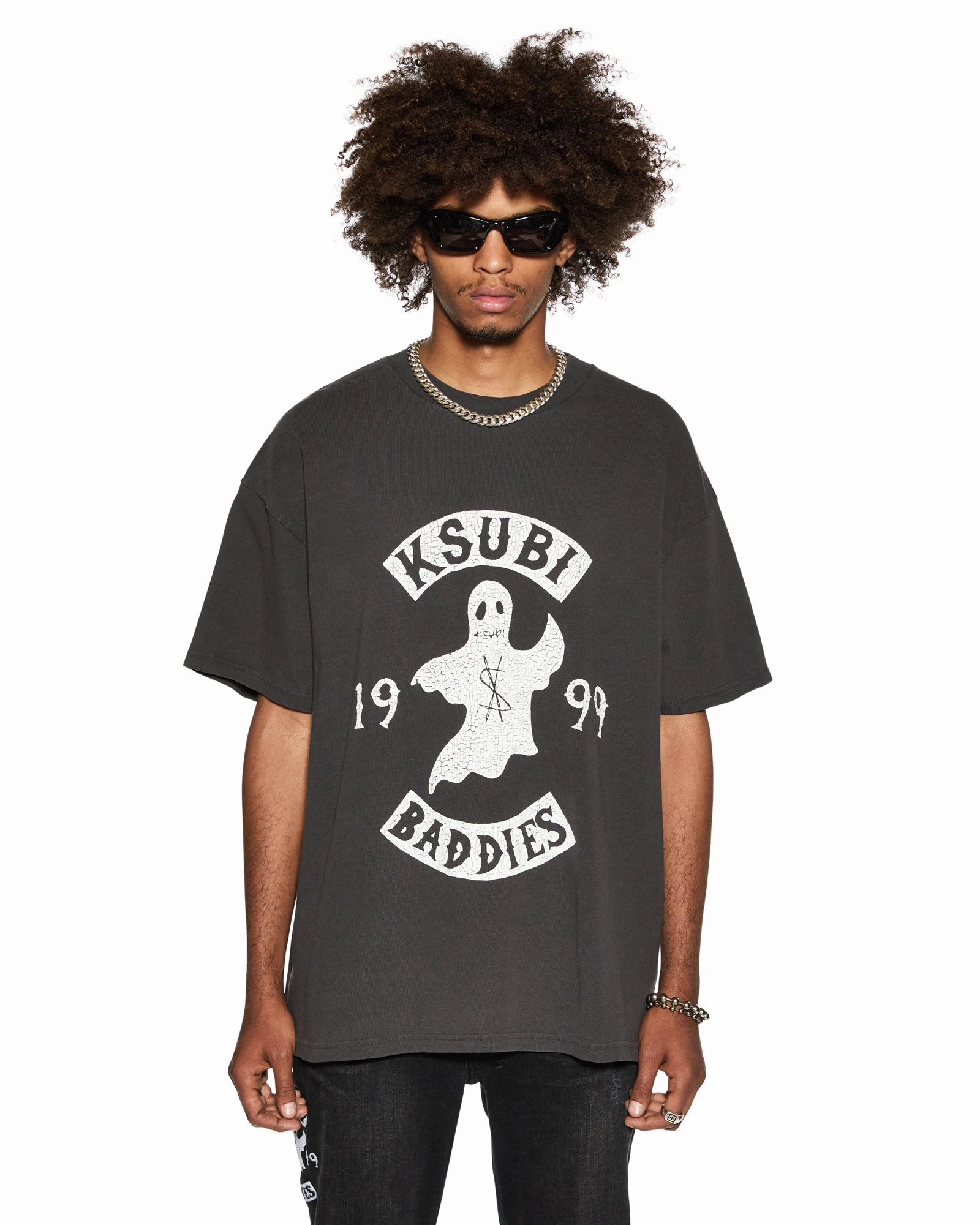 Holiday Outfit Sleek Layer BADDIES EKCESS SS TEE FADED BLACK