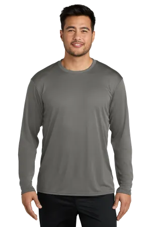 Port & Company® Long Sleeve Performance Tee - Grey Concrete