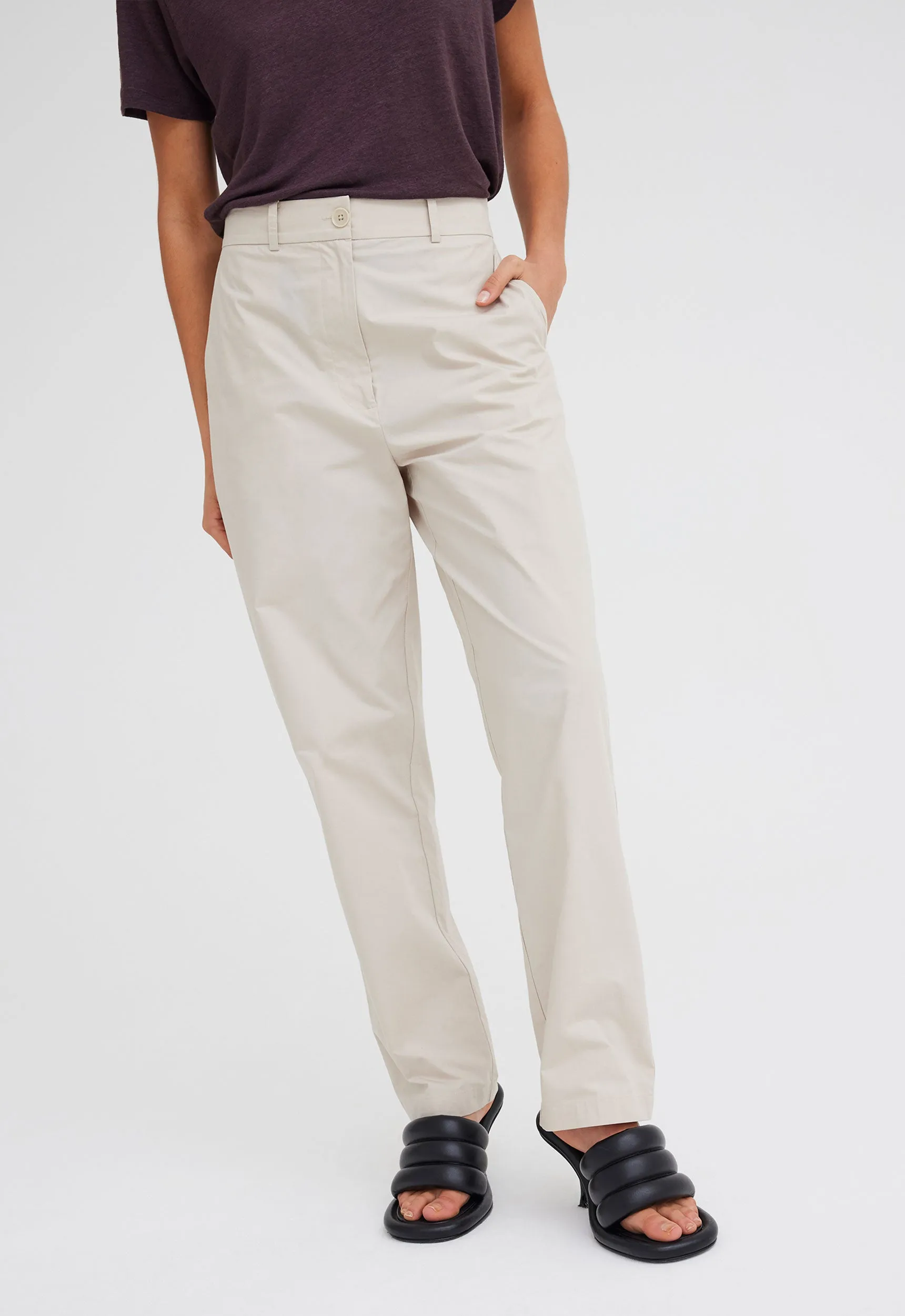 Port Cotton Pant - Washi Neutral