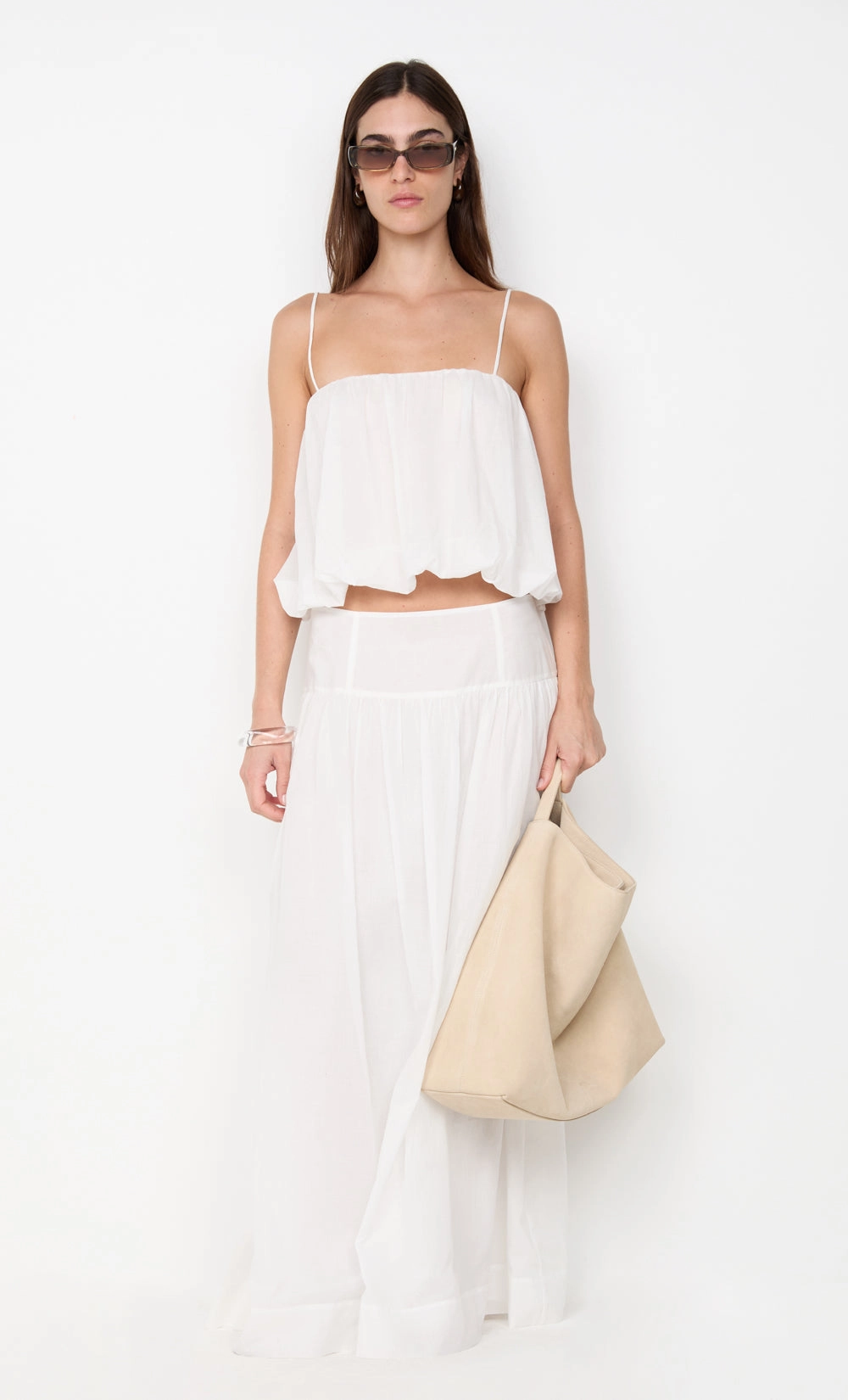 MARLOWE MAXI SKIRT - WHITE Standout Feature Relax Piece