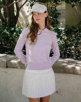 Flexible Cuffs Fair Liar Detachable Collar Ribbon knit - Lavender