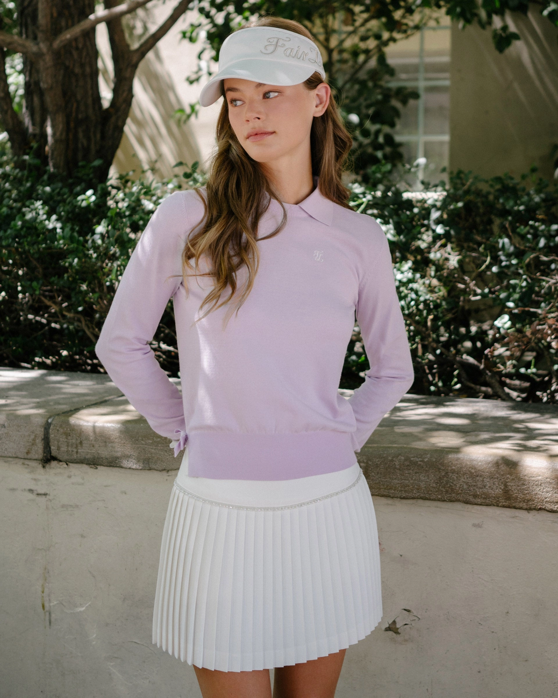 Fair Liar Detachable Collar Ribbon knit - Lavender FoamReinforcedCollar