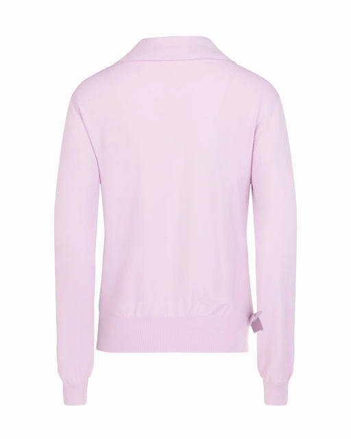Fair Liar Detachable Collar Ribbon knit - Lavender simple design Sheer Overlay Material