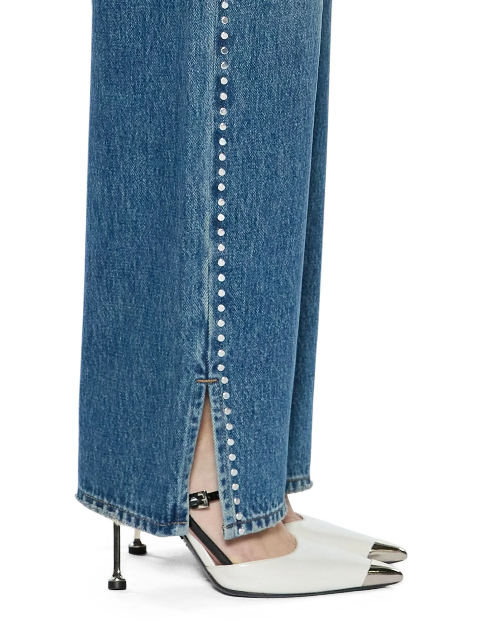 Stone Wash Finish Weekend Style Stretch Bold Look PLAYBACK TEXAS BLUE STUDDED