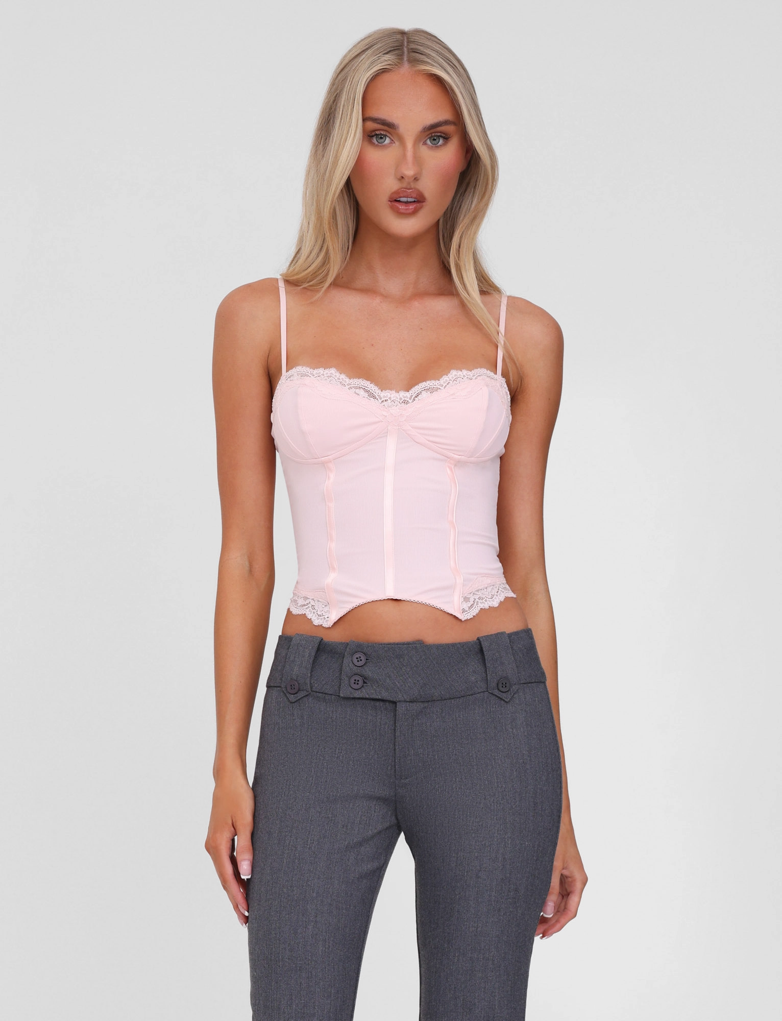 TaglessLabel NILA CORSET TOP - SOFT PINK
