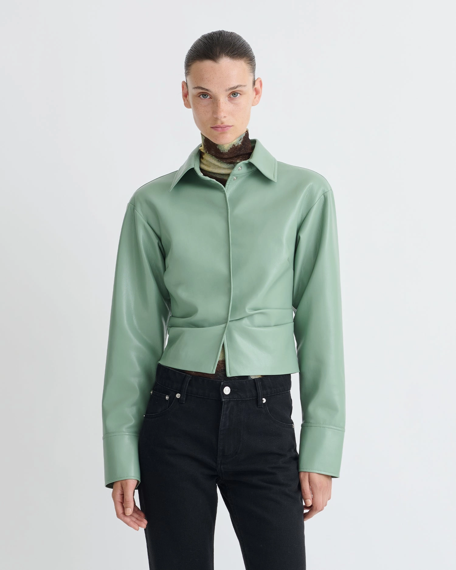 Hildie - Okobor Shirt - Sage Breathable Mesh Insert