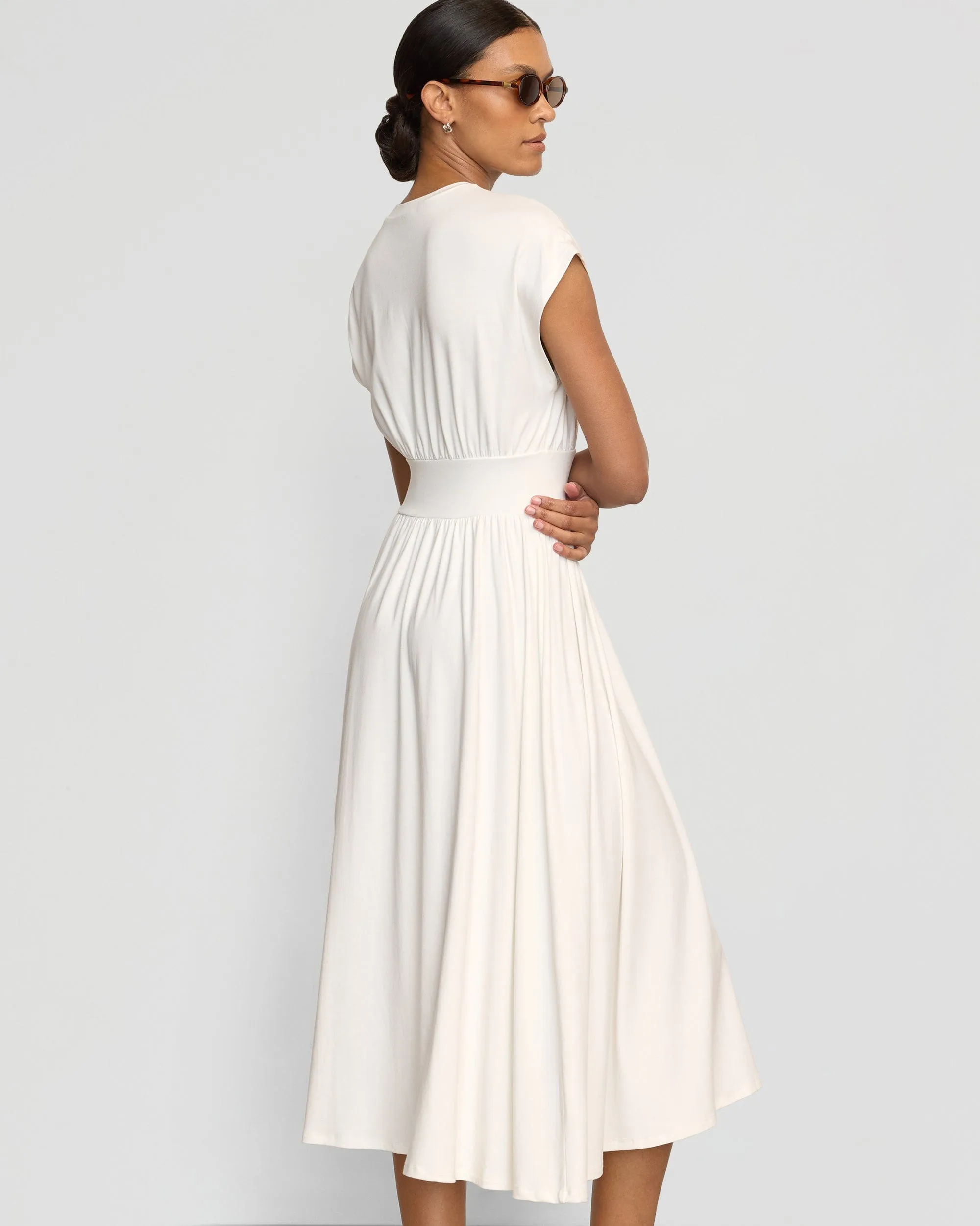 Prima Jersey Midi Dress Balanced Tone
