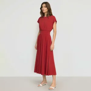 Frayed-Edge Cool Finish Prima Jersey Midi Dress