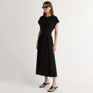 Soft Mesh Slender Look Prima Jersey Midi Dress