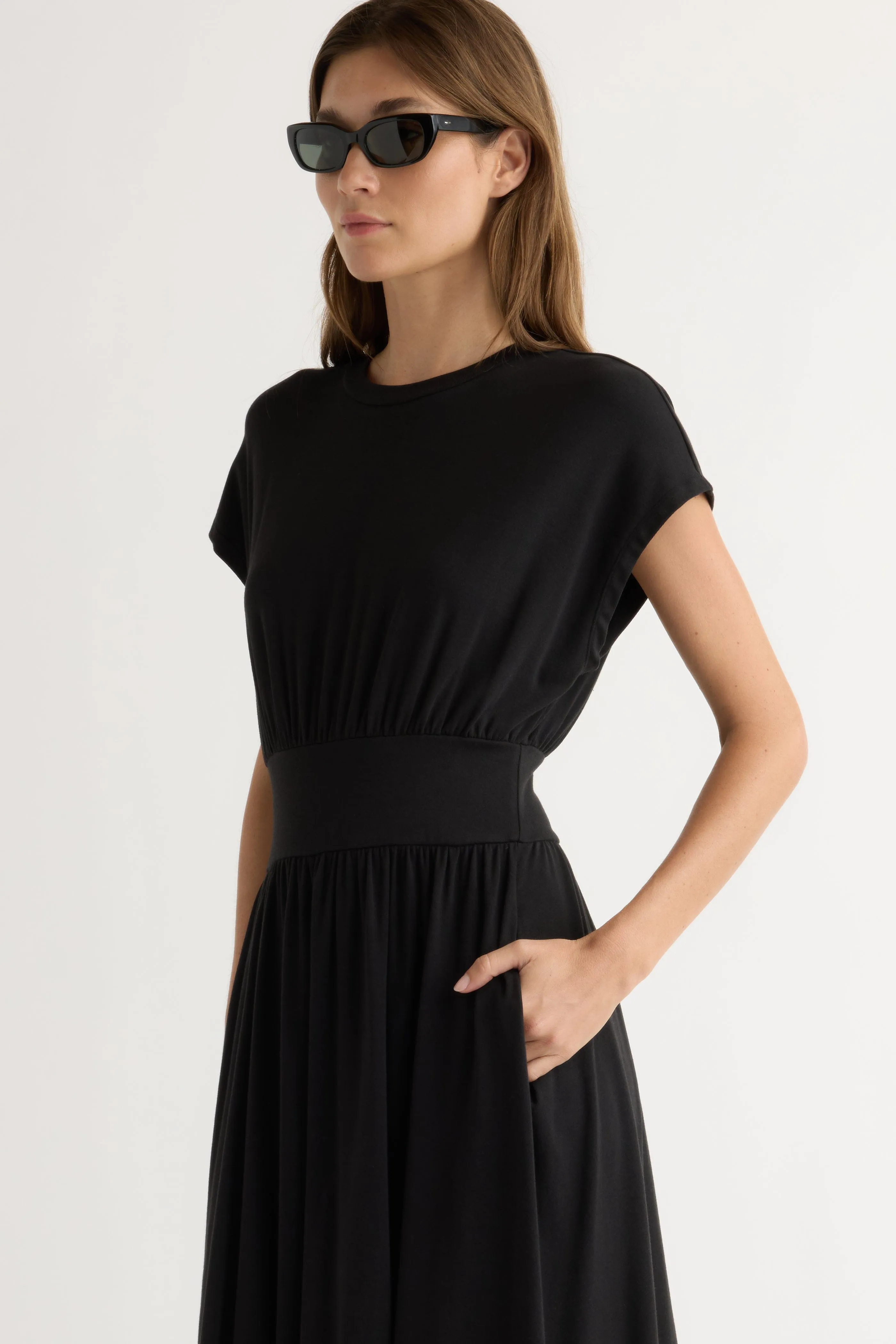 Prima Jersey Midi Dress Satin Touch