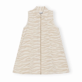 Print Denim Mini Dress Cool Finish Evening Classic