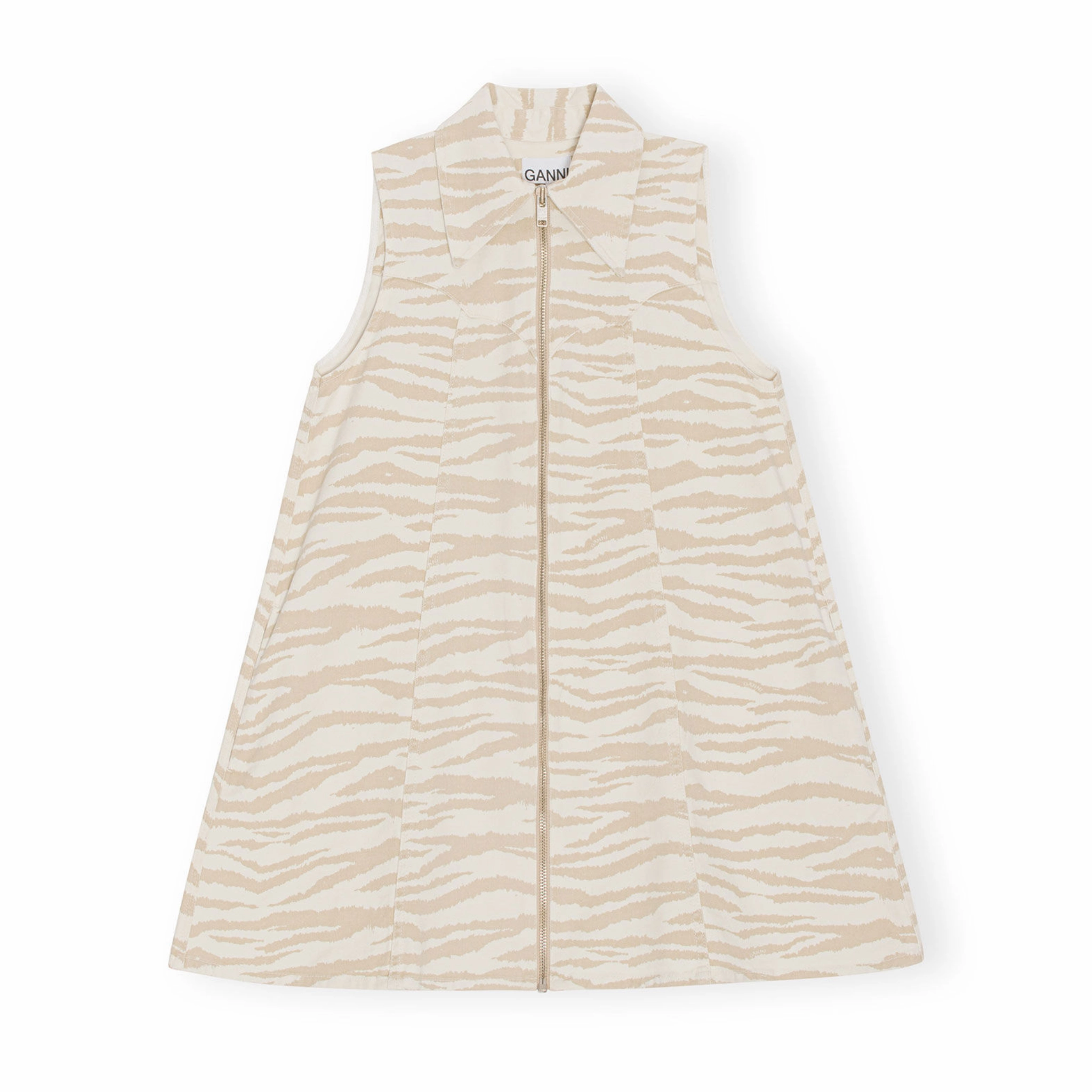 Dress for brunch Abstract Pattern Print Denim Mini Dress