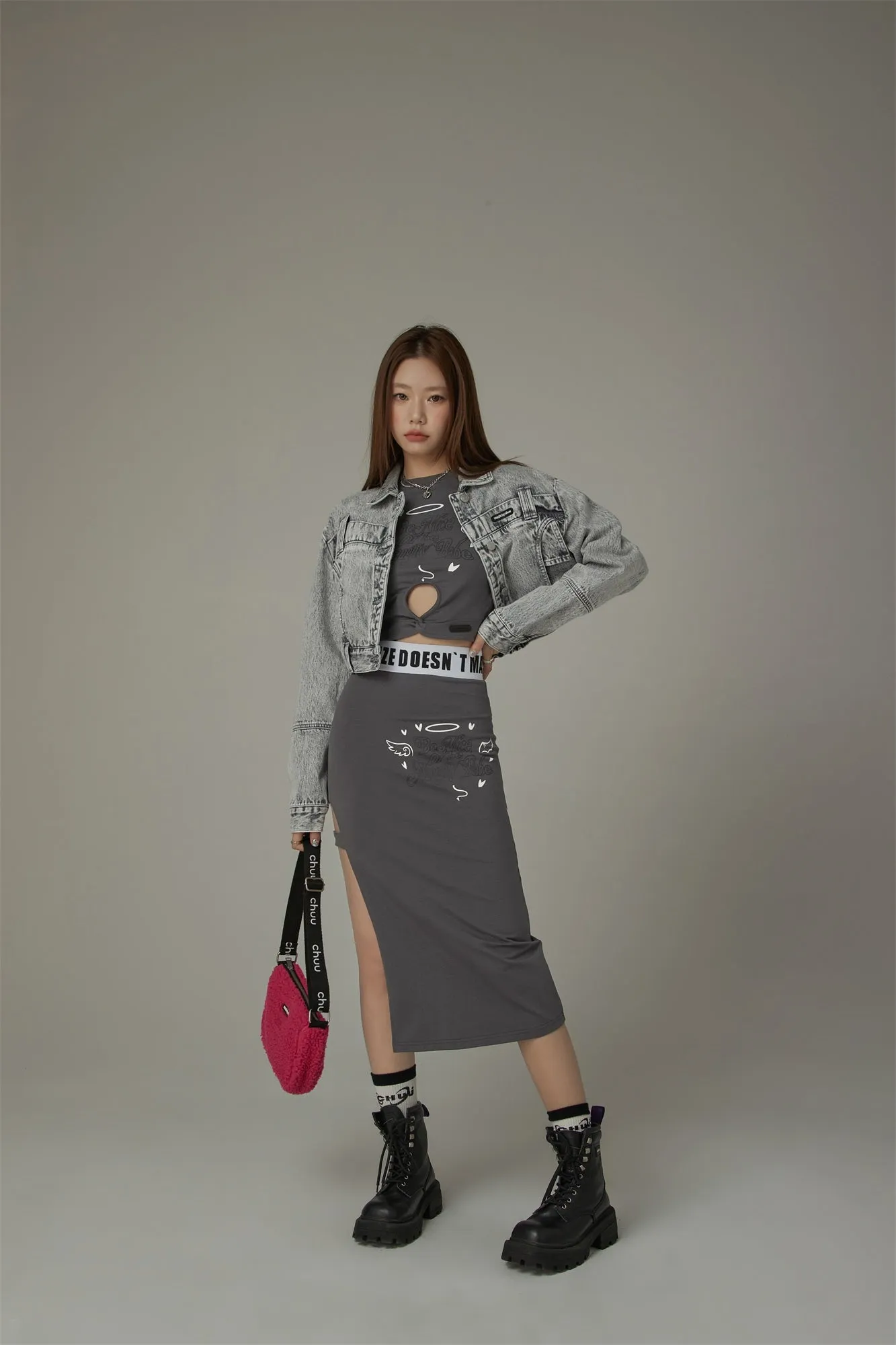 Printed Cropped Short Sleeve T-Shirt