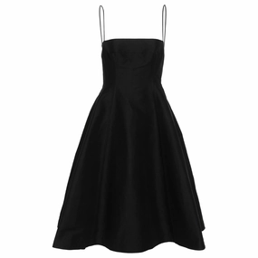 A-Line Peplum Midi Dress Luxurious Feel Limited-Edition