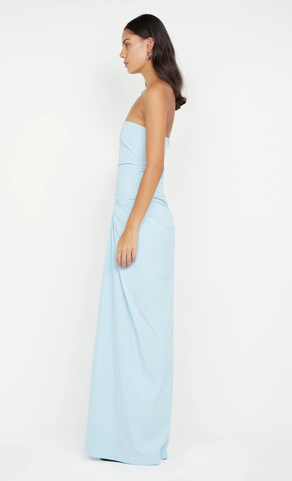 Relaxed fit wear Social Ease DOMENIC STRAPLESS DRESS - SKY BLUE