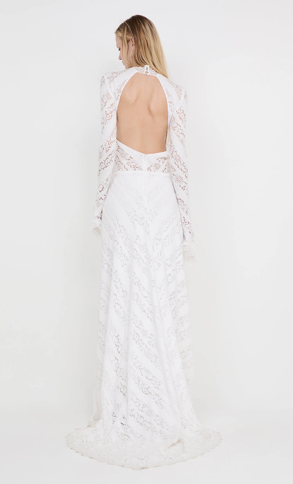 ComfortFitDesign Bride Friend HENRIETTA LONG SLEEVE GOWN - WHITE