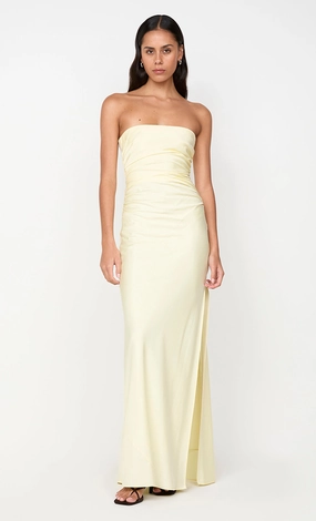All Fit Style Soft Appeal ETERNITY STRAPLESS MAXI DRESS - ICE YELLOW