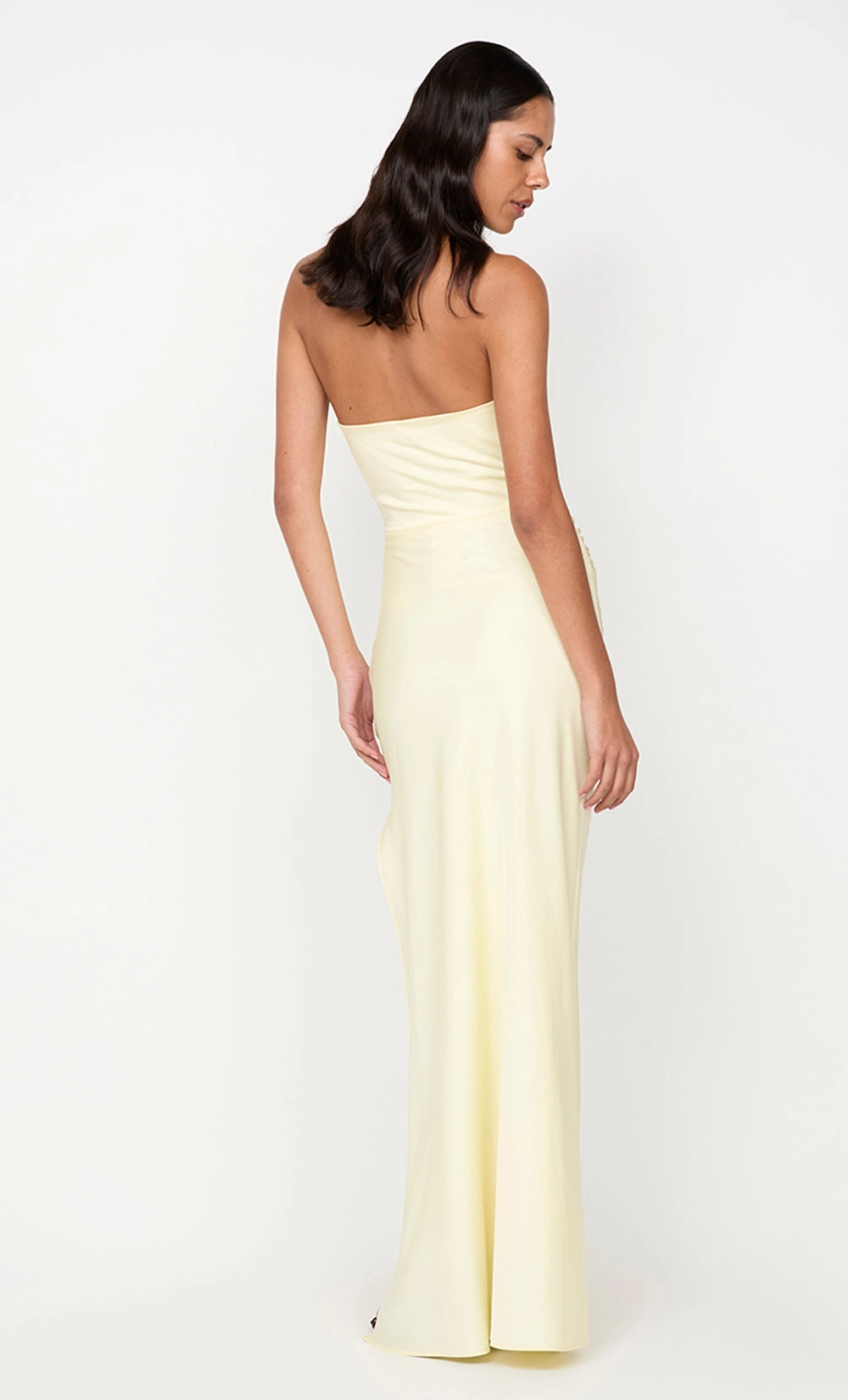 Day To Night ETERNITY STRAPLESS MAXI DRESS - ICE YELLOW