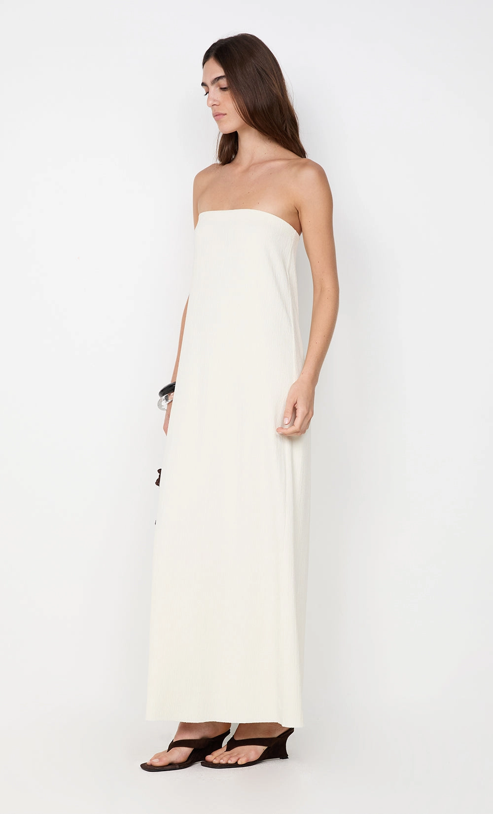 JOLENE STRAPLESS DRESS - IVORY Lounge Mood