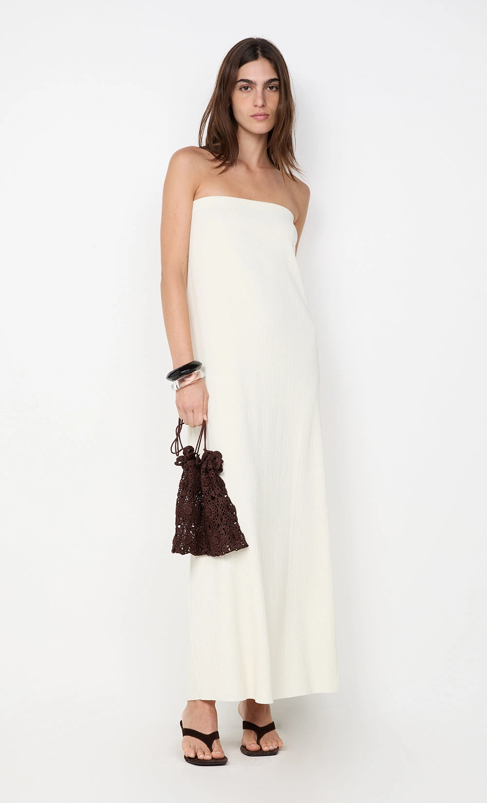 Smooth Fit JOLENE STRAPLESS DRESS - IVORY