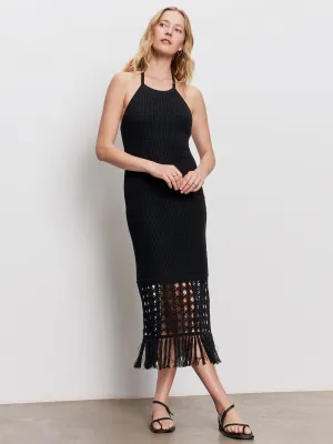 Soft Comfort Fashion-Forward Fit Promenade Halter Dress Black