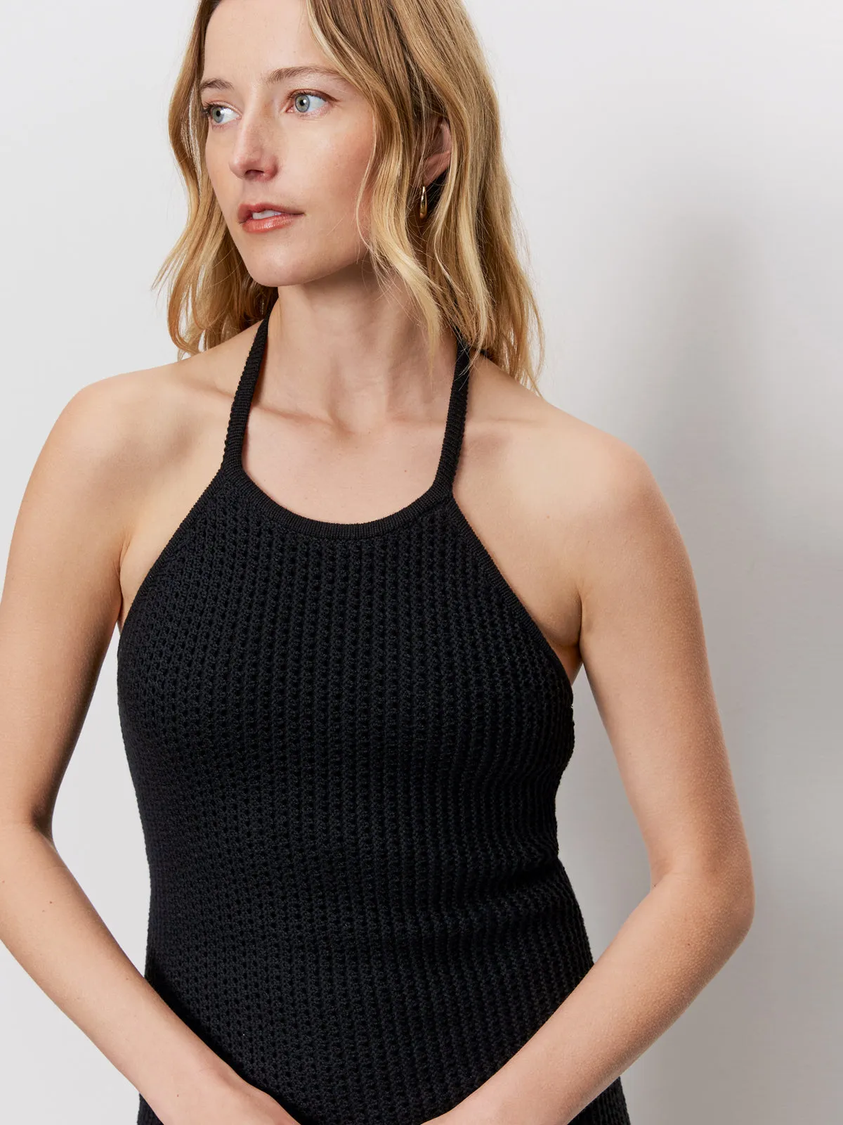 Promenade Halter Dress Black Professional Comfort