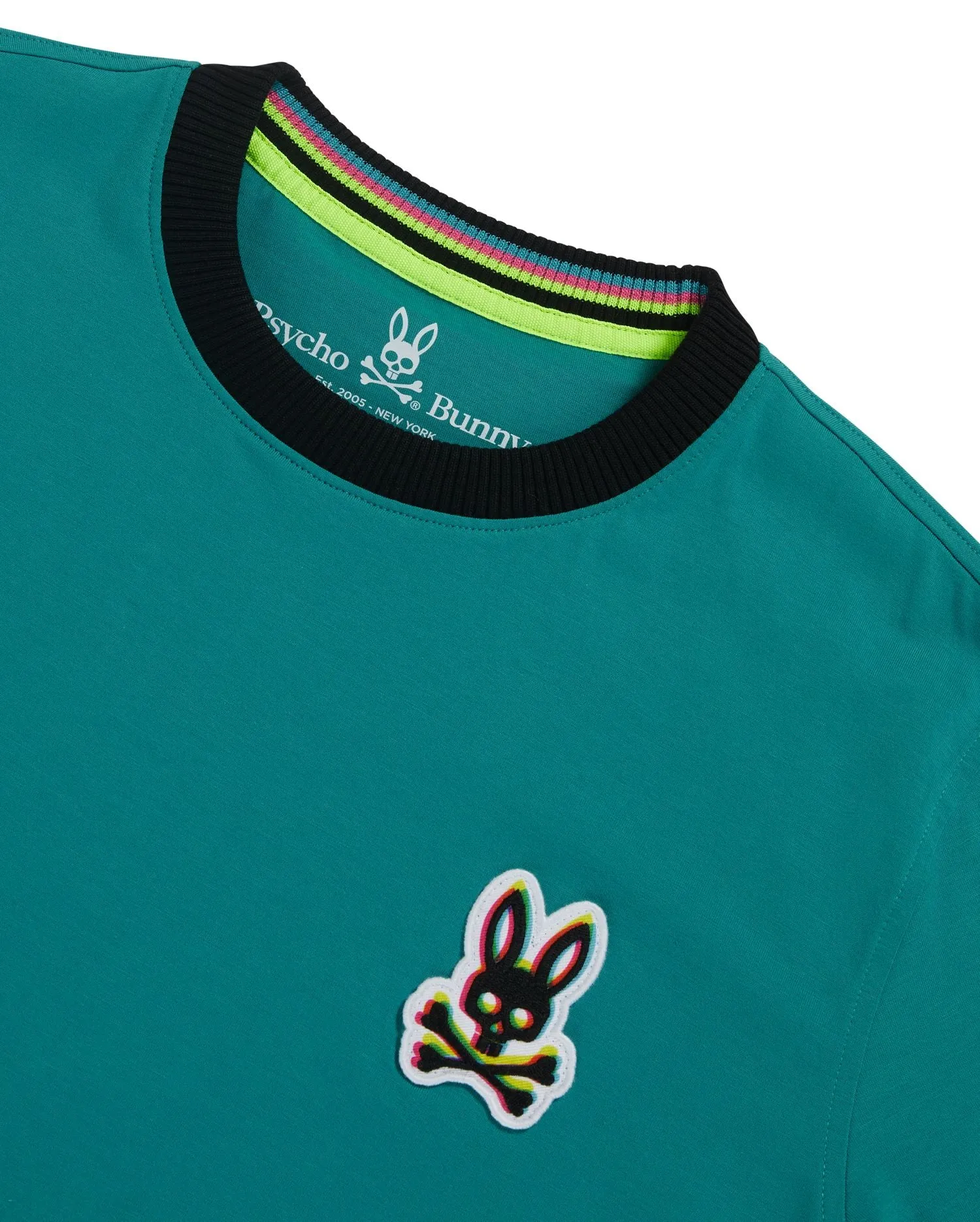 Psycho Bunny-Holloway Ringer Tee-Enamel Blue
