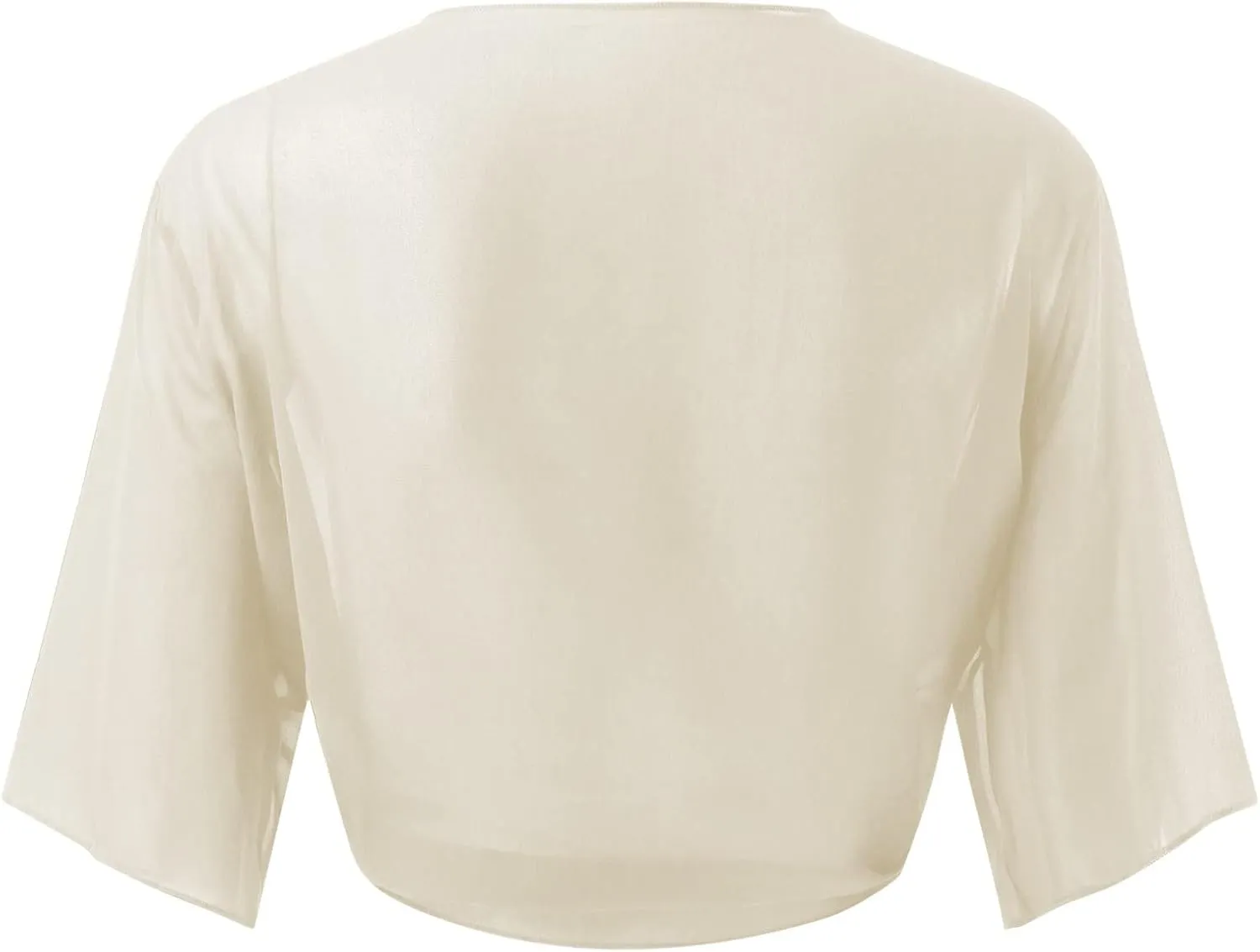 Puff Sleeve Shrugs for Women Summer Cropped Sheer Bolero Open Front Short Sleeve Chiffon Cardigans Lightweight Shrug
