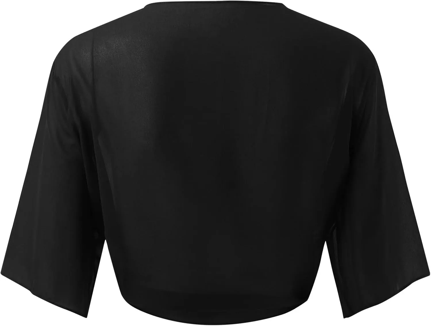 Puff Sleeve Shrugs for Women Summer Cropped Sheer Bolero Open Front Short Sleeve Chiffon Cardigans Lightweight Shrug