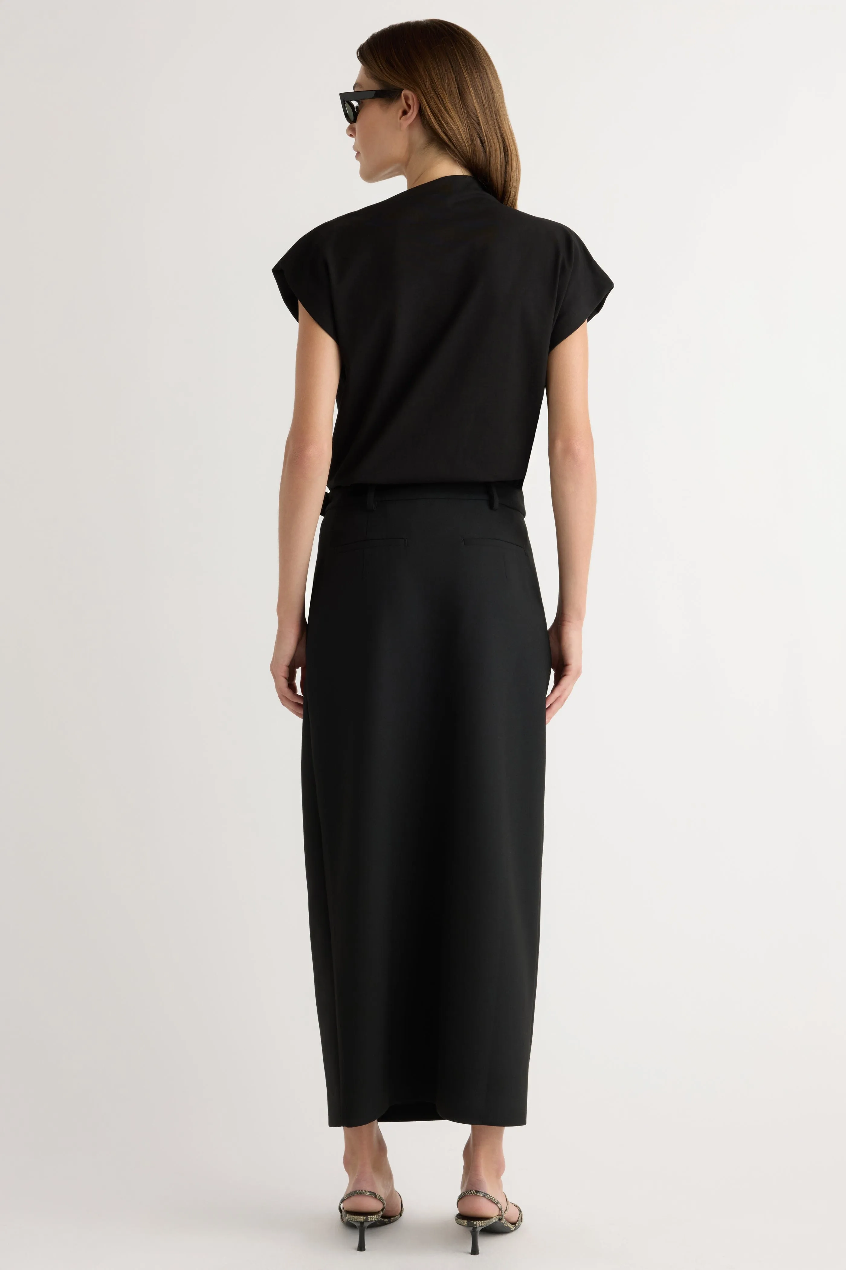Spencer Suiting Wrap Maxi Skirt Odor control