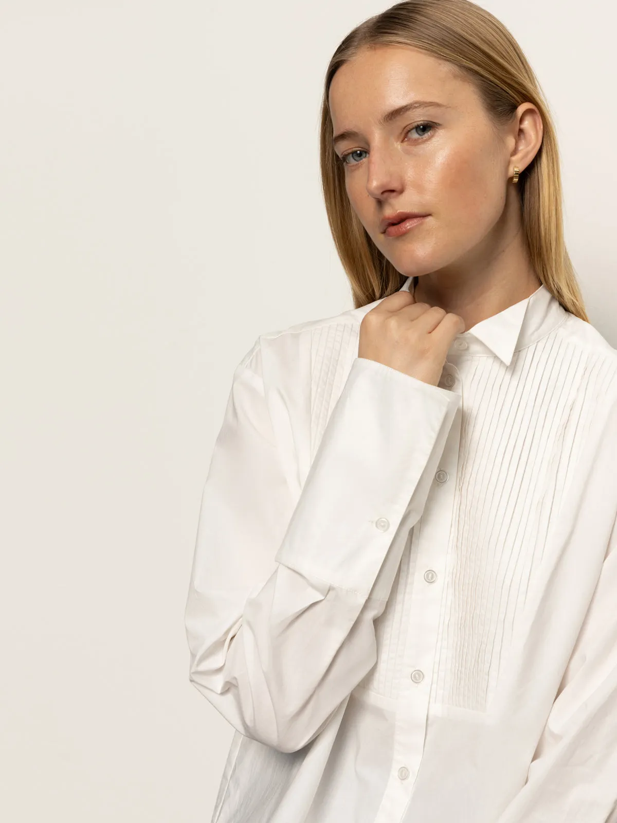 FlexibleKnit New Era Tuxedo Shirt White