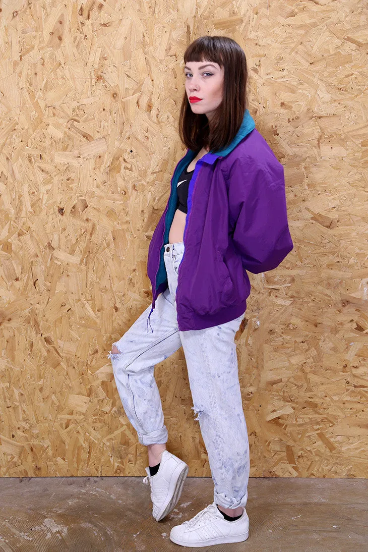 Purple Columbia Bomber Jacket