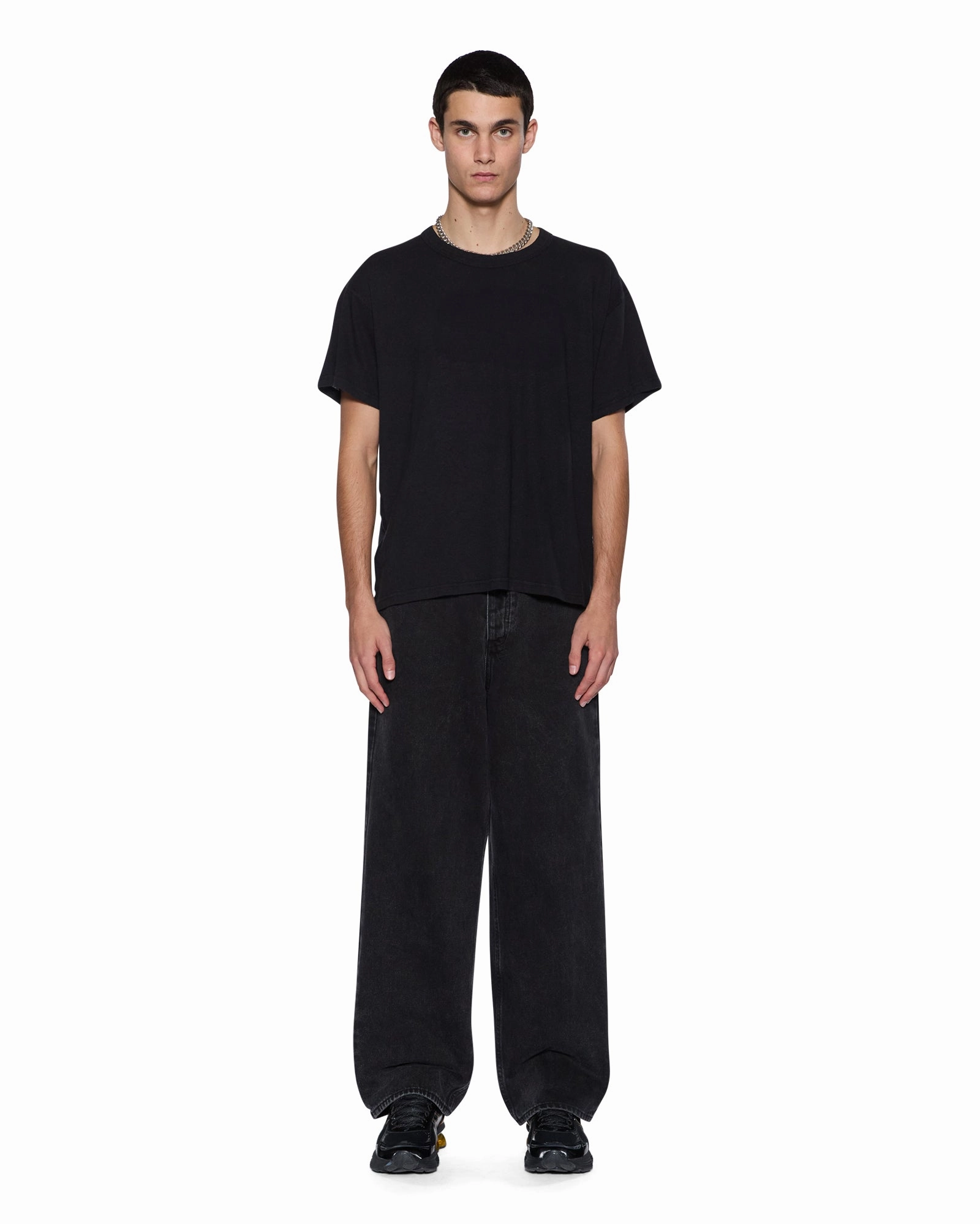 Casual Design Fit NonIrritatingTags SLUB SID SS TEE BLACK