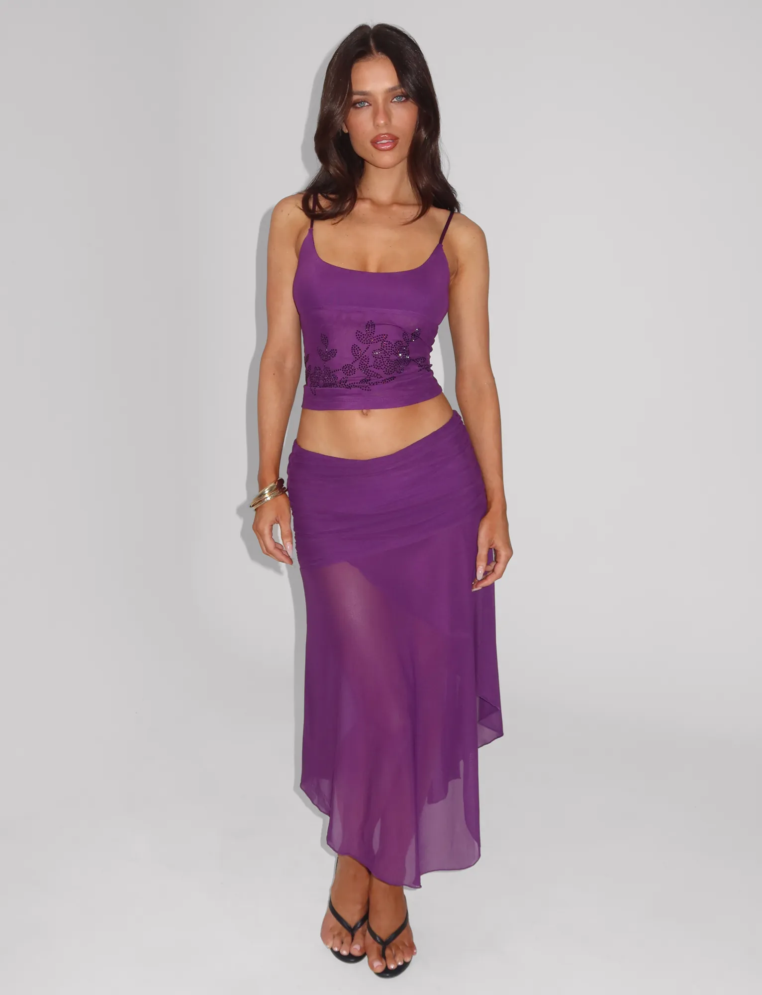 MARIANA SKIRT - PURPLE Minimalist Trim Core Collection