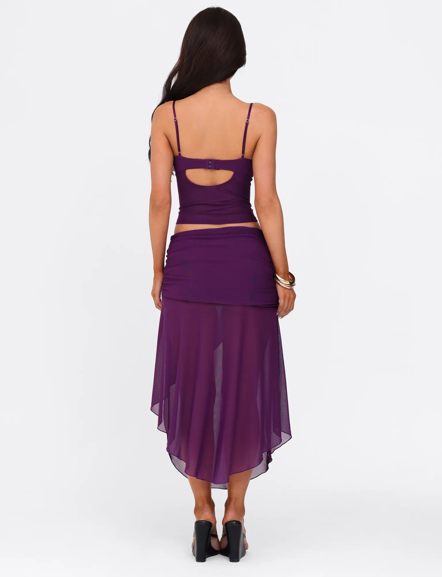 MARIANA SKIRT - PURPLE Double Layer Construction