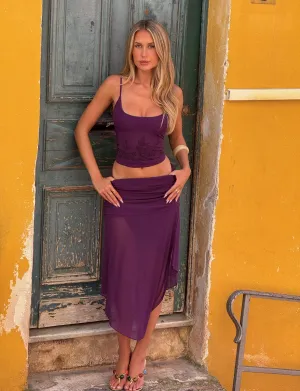 Relaxed Look MARIANA SKIRT - PURPLE