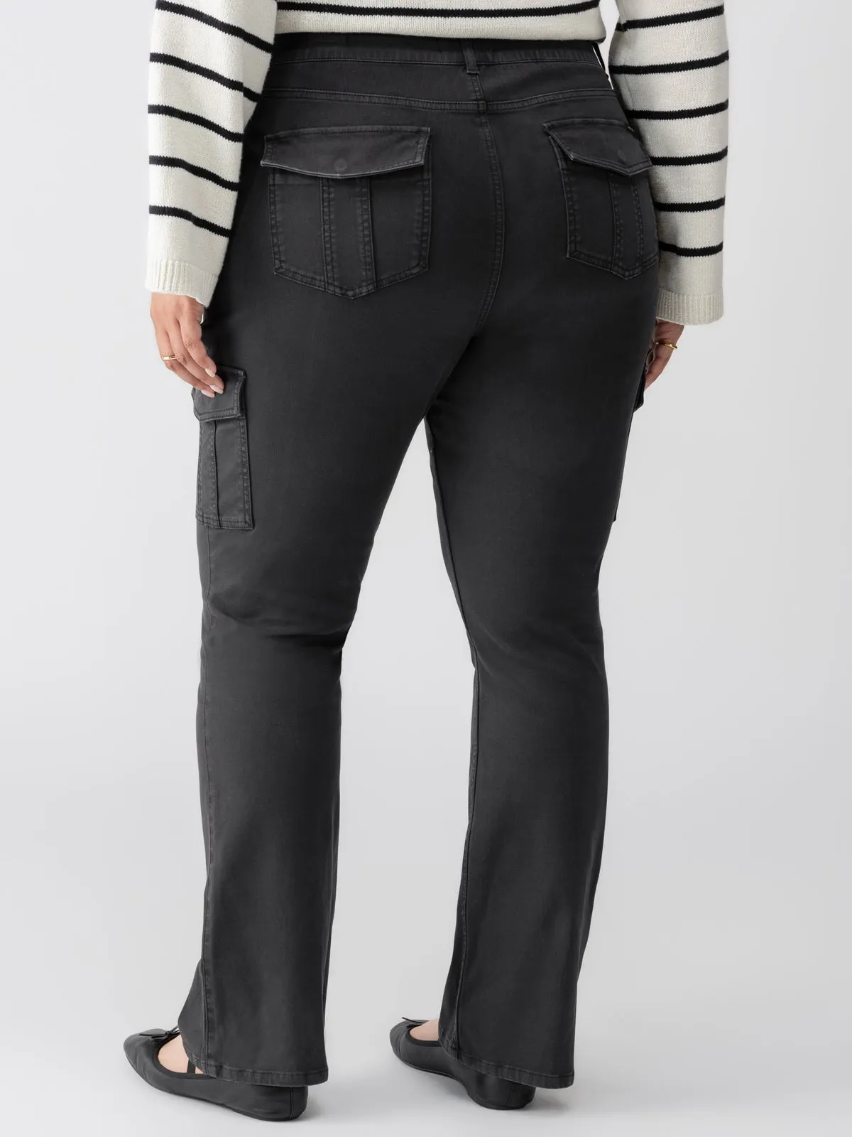 Sculpted Hayden Bootcut Standard Rise Pant Black Extended Sizing Friction Resistant Edges Ergonomic Shoulder Cut