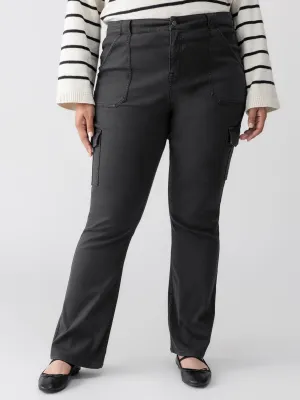 Non Slip Shoulder Seams NonChafe Lining Sculpted Hayden Bootcut Standard Rise Pant Black Extended Sizing