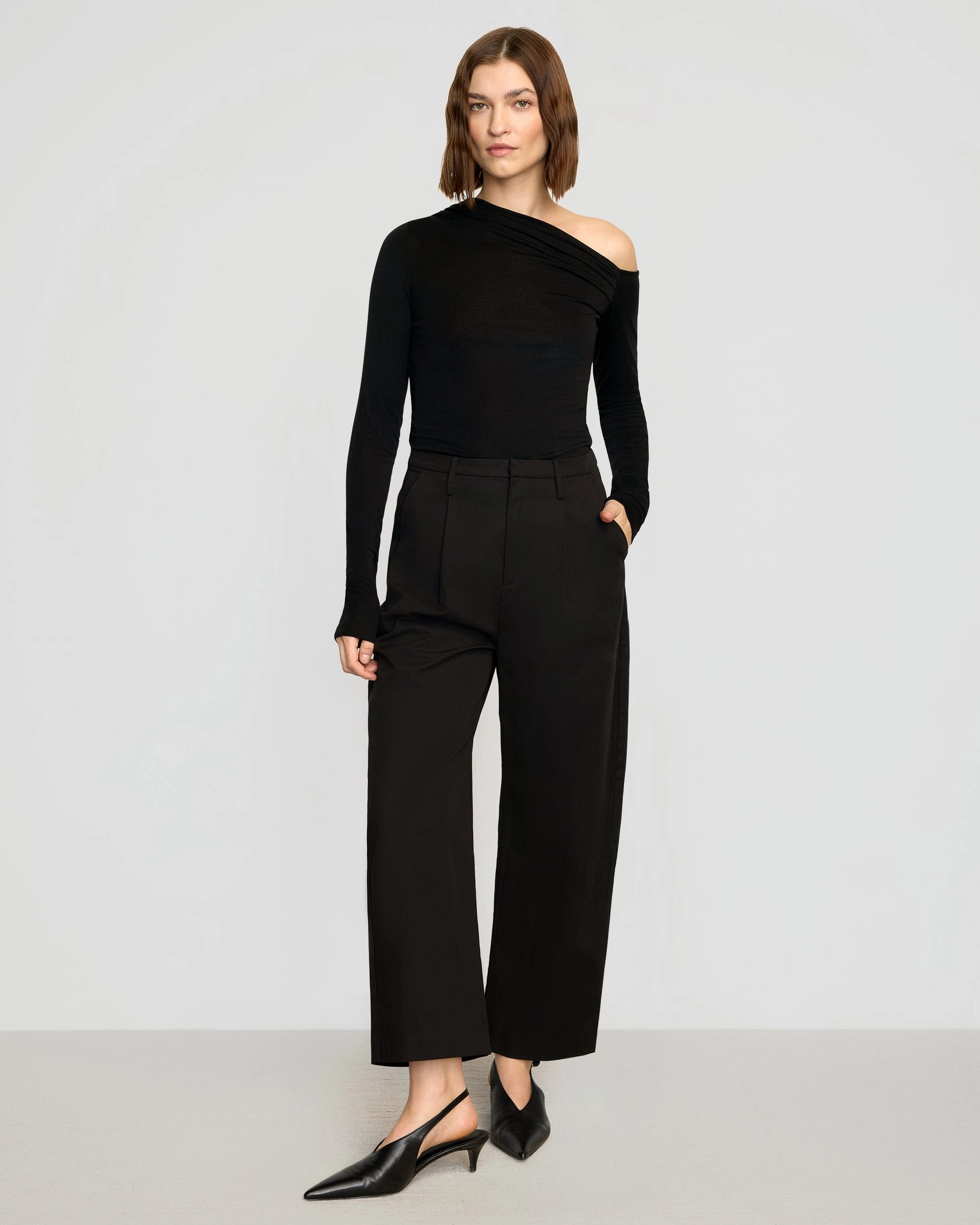 Ayra Tencel-Wool Off-Shoulder Tee stain resistant coating Unlined Design