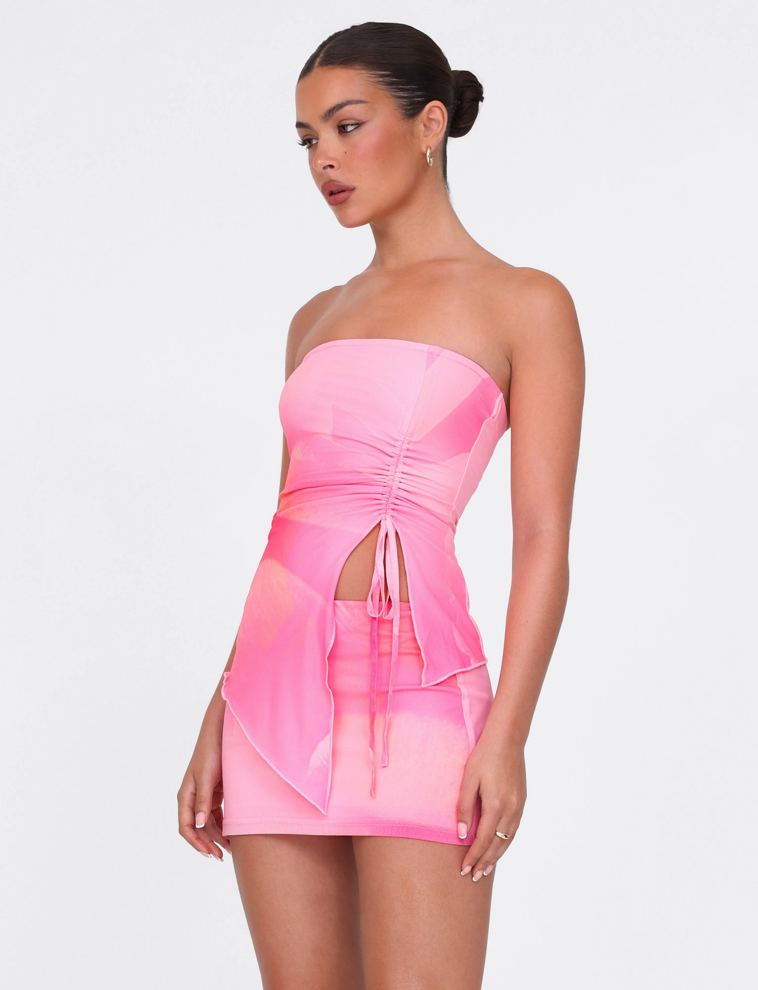 BreathableBack SARIAH TOP - PINK : MACRO FLORAL : PINK BLOSSOM