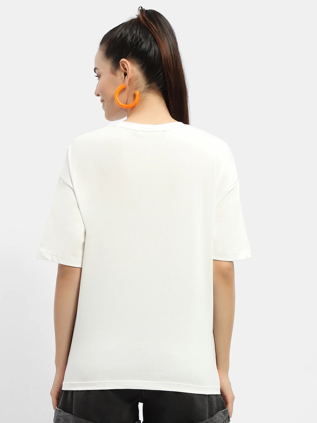 Madame Disney Graphic Print White Regular T-Shirt Everyday Chic