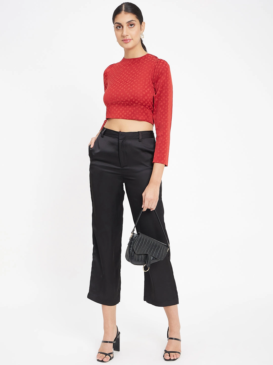 Casual Sweater Madame Rust Crop Top