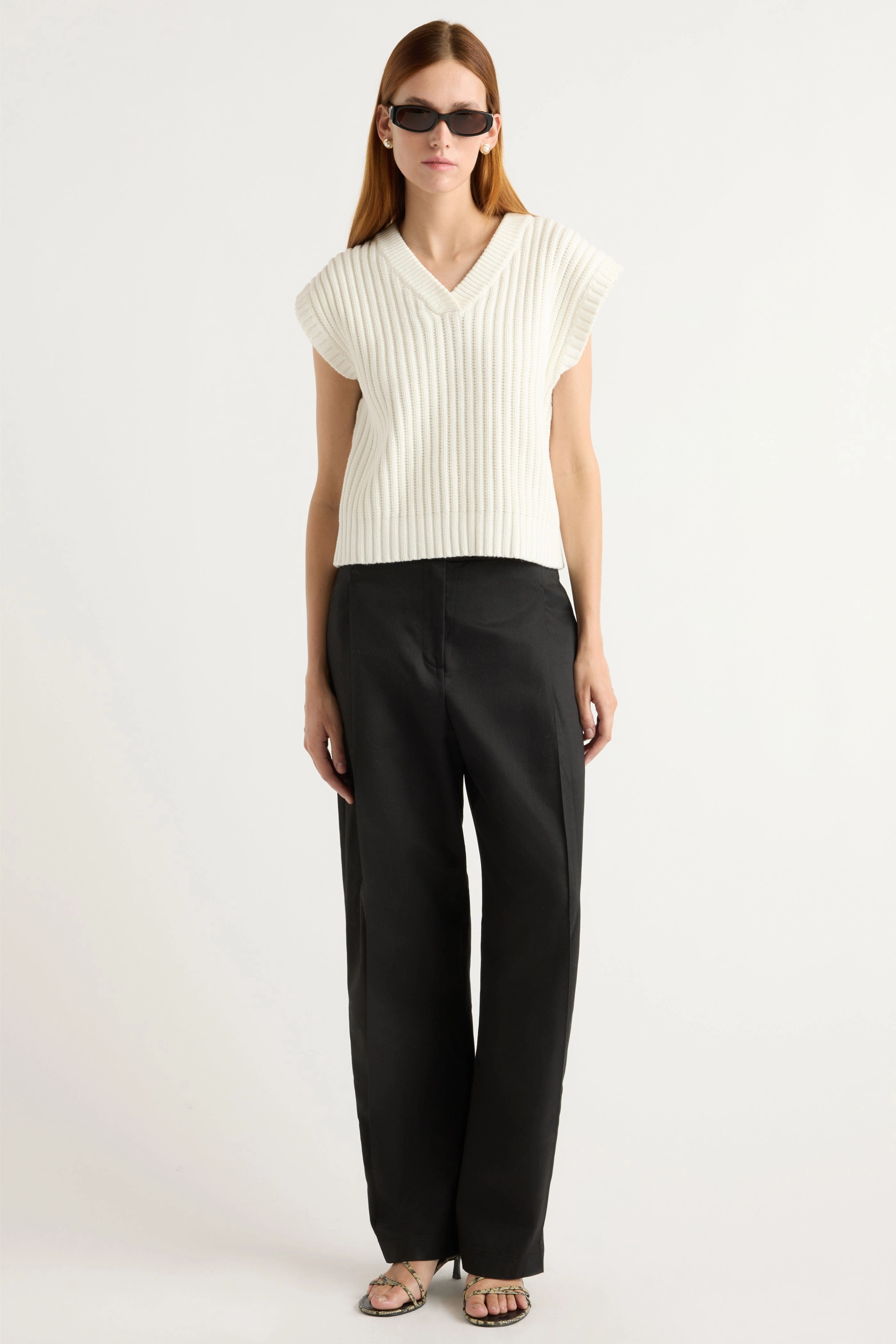 Nicola Organic Cotton Sweater Vest Biodegradable Fiber RecycledBlend