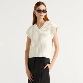 Nicola Organic Cotton Sweater Vest Cozy Wear